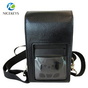 Protable leather waist and shoulder bag printer carry case